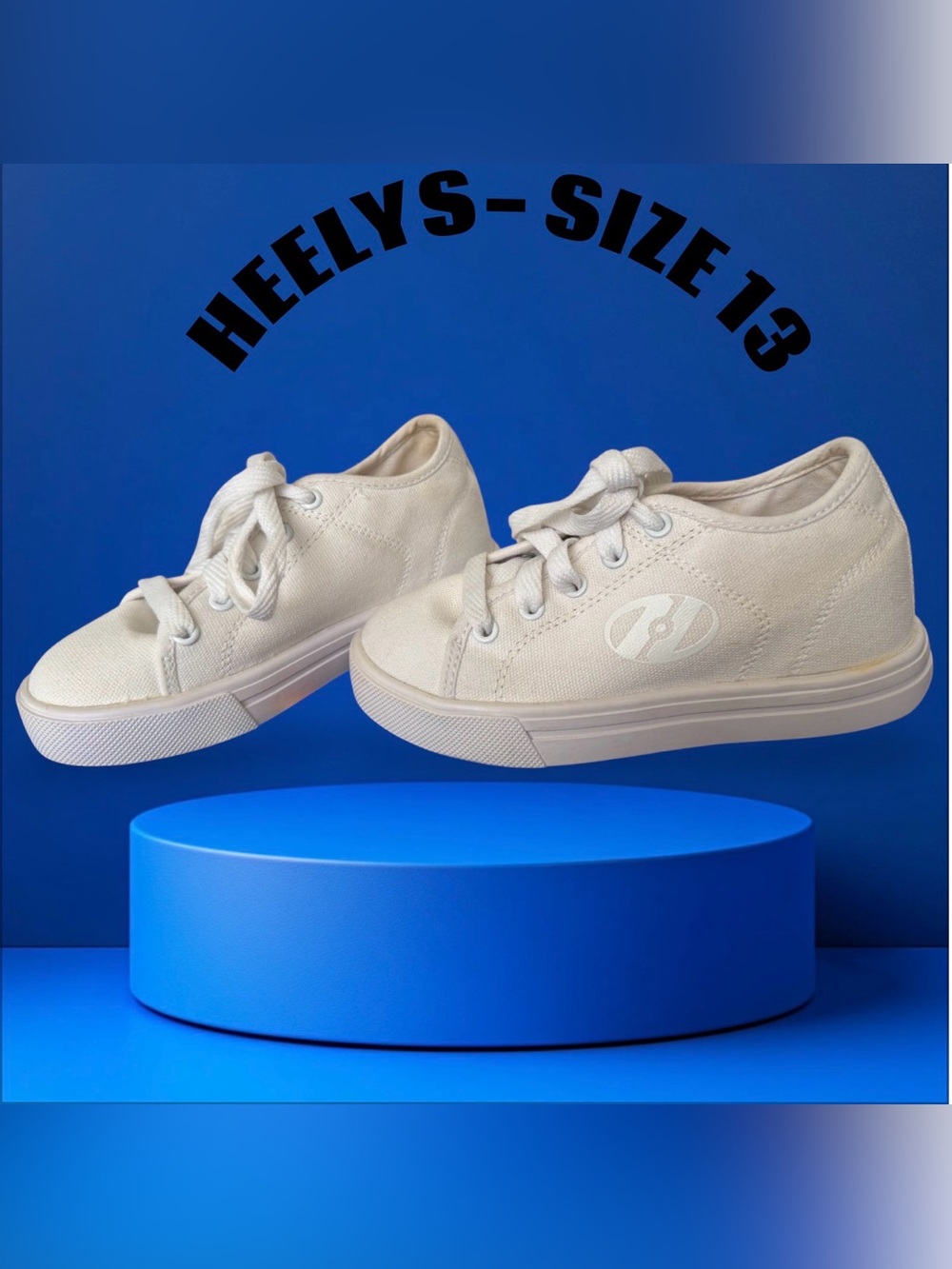 Heelys Style Skating Shoes For Kids White Canvas Size